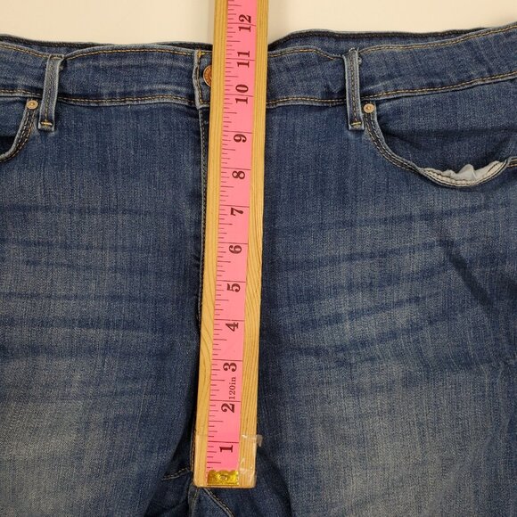 Levi’s Signature‎ Denim Jean Shorts Womens Size 22 Modern Skinny Rolled Hem - Picture 12 of 13